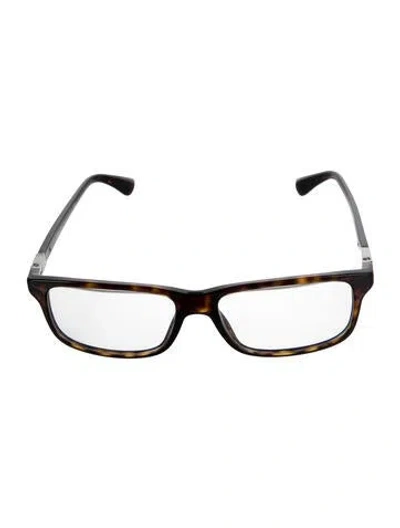 Pre-owned Prada Square Eyeglasses In Brown