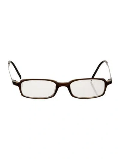 Pre-owned Prada Square Eyeglasses In Brown