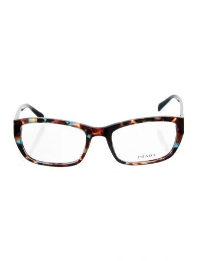 Pre-owned Prada Square Eyeglasses In Brown
