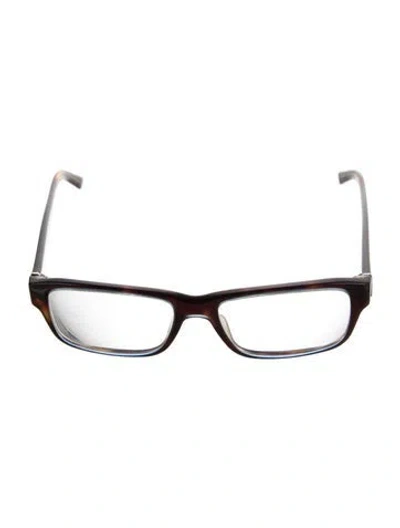 Pre-owned Prada Square Eyeglasses In Brown