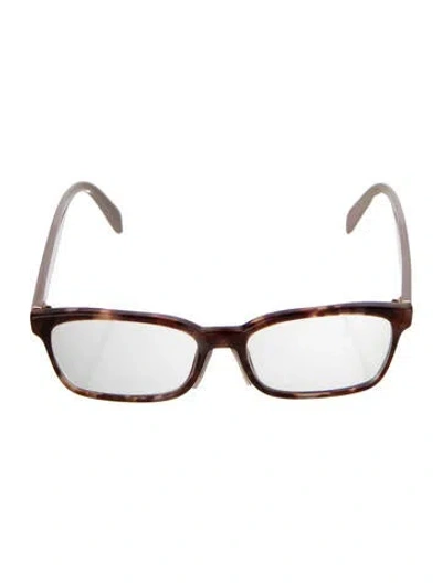 Pre-owned Prada Square Eyeglasses In Brown