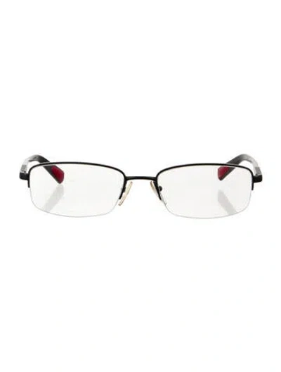 Pre-owned Prada Square Eyeglasses In Silver