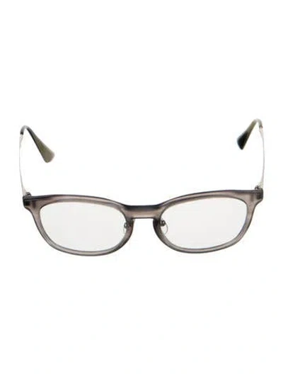 Pre-owned Prada Square Eyeglasses In Silver