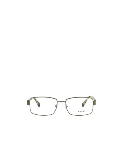 Prada Square Flat Mirror In Gray