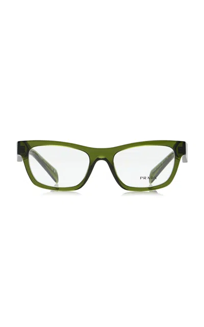 Prada Square-frame Acetate Glasses In Black