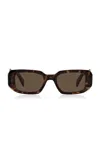 Prada Square-frame Acetate Sunglasses In Brown