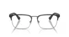 Prada Square Frame Eyeglasses With Bold Upper In Metallic