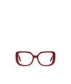 Prada Square Frame Flat Mirror In Red