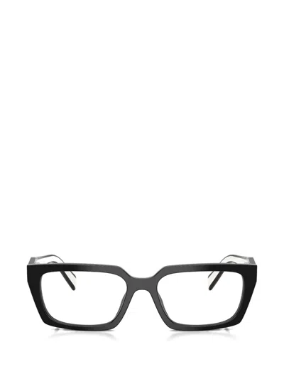 Prada Square Frame Glasses In Burgundy