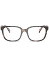 Prada Square-frame Glasses In Braun