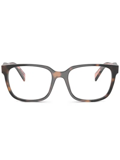 Prada Square-frame Glasses In Braun