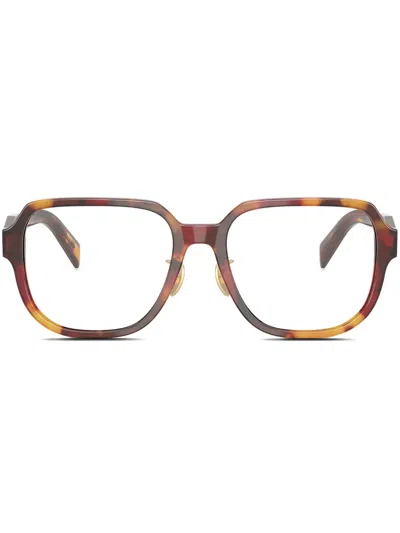 Prada Square-frame Glasses In Brown