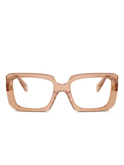 Prada Square-frame Glasses In Brown