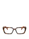 Prada Square Frame Glasses In Orange