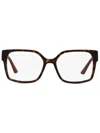 Prada 52mm Optical Glasses In Brown