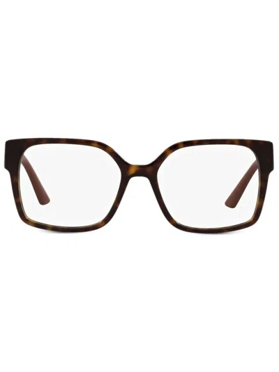 Prada 52mm Optical Glasses In Brown