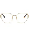 Prada Square-frame Glasses In Gold