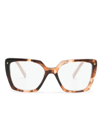 Prada Square-frame Glasses In Rosa