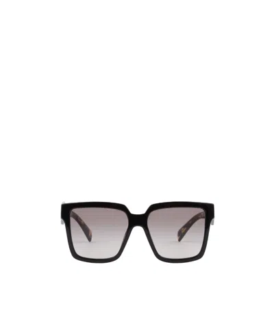 Prada Sunglasses With Logo In Gradient Anthracite Gray Lenses
