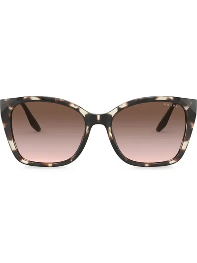 Prada Tortoiseshell Oversized-frame Sunglasses In Brown