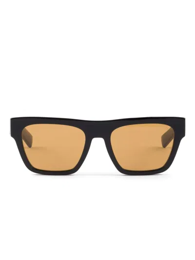 Prada Sonnenbrille Mit Eckigem Gestell In Black