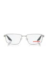 Prada Square-frame Metal Glasses In Neutral