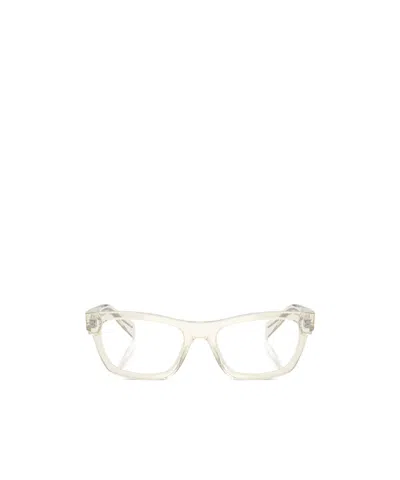 Prada Square Frame Mirror In Transparent