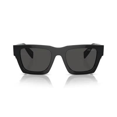 Prada Eyewear Rectangular Frame Sunglasses In Black