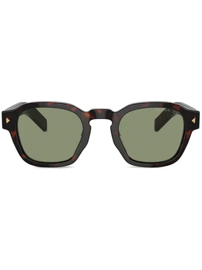 Prada Square-frame Sunglasses In Brown