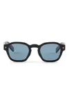 Prada Sunglasses With Iconic Metal Plaque In Black