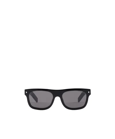 Prada Sunglasses With The Iconic Metal Plaque In Lenses Ardesia Crist