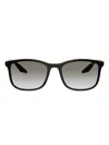Prada Linea Rossa Black Rubber Nylon Sunglasses