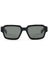 Prada Logo-detail Rectangle-frame Sunglasses In Black
