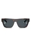 Prada Acetate Rectangular Sunglasses In Brown