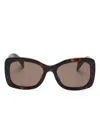 Prada Eyewear Square Frame Sunglasses In Brown