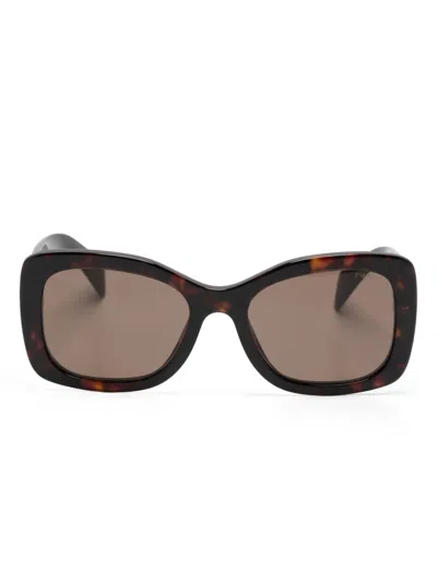 Prada Square-frame Sunglasses In Brown