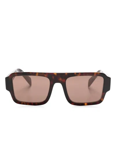 Prada Square-frame Sunglasses In Brown