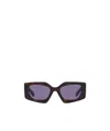 Prada Rectangle Acetate Sunglasses In Brown