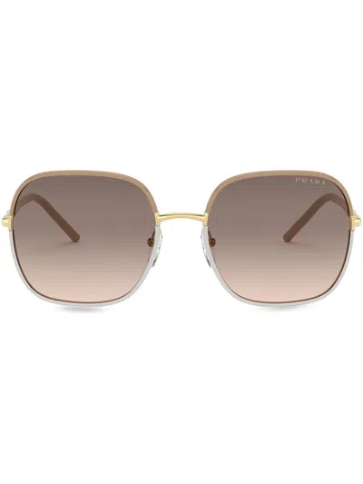 Prada Square-frame Sunglasses In Neutrals