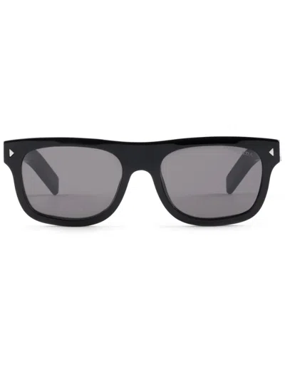 Prada Sonnenbrille Mit Eckigem Gestell In Schwarz
