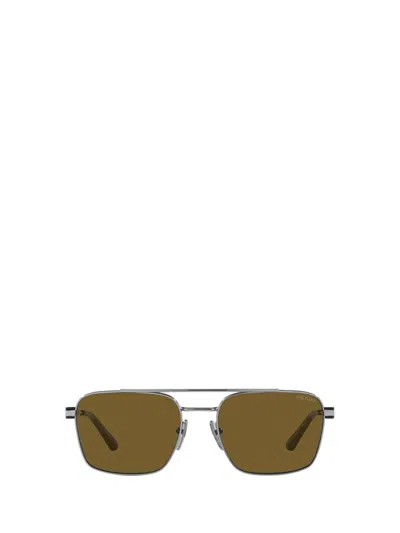 Prada Square-frame Sunglasses Sunglasses In 5av01t Gunmetal