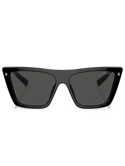 Prada Square-frame Tinted Sunglasses In Black