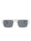 Prada Square-frame Tinted Sunglasses In White