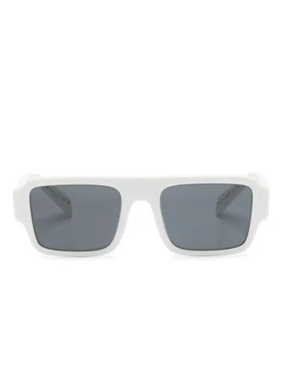 Prada Square-frame Tinted Sunglasses In White