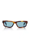 Prada Square-frame Tortoiseshell Acetate Sunglasses In Brown