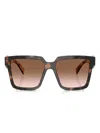 Prada Pr 24zs 23a0a6 56mm Womens Square Sunglasses In Brown