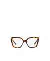Prada Square-frame Tortoiseshell-effect Glasses In White