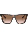 Prada Square-frame Tortoiseshell-effect Sunglasses In Brown