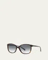 Prada Square Gradient Arrow-edge Sunglasses In Black
