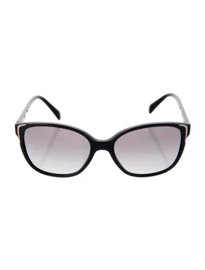 Pre-owned Prada Square Gradient Sunglasses In Black